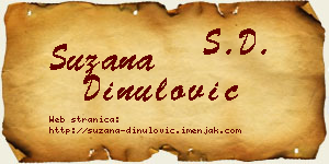 Suzana Dinulović vizit kartica